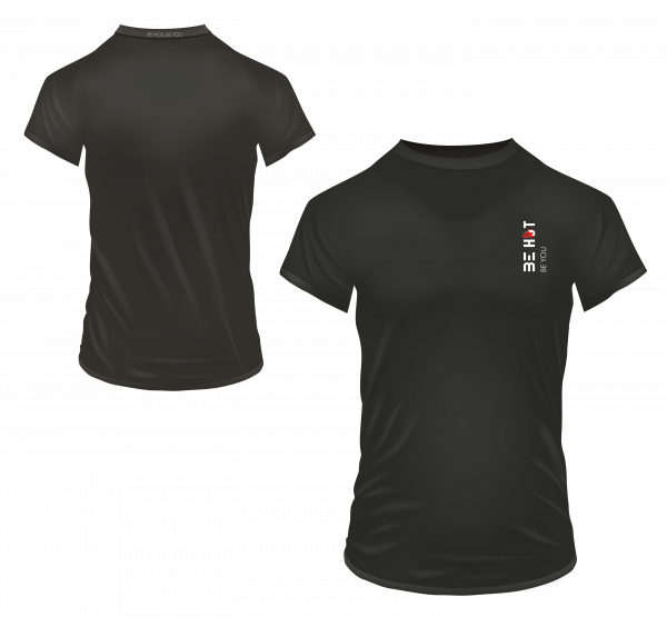Notre t-shirt The FIT BLACKER de la marque BE HOT, qui est un t-shirt ajusté, en bambou de couleur noir.