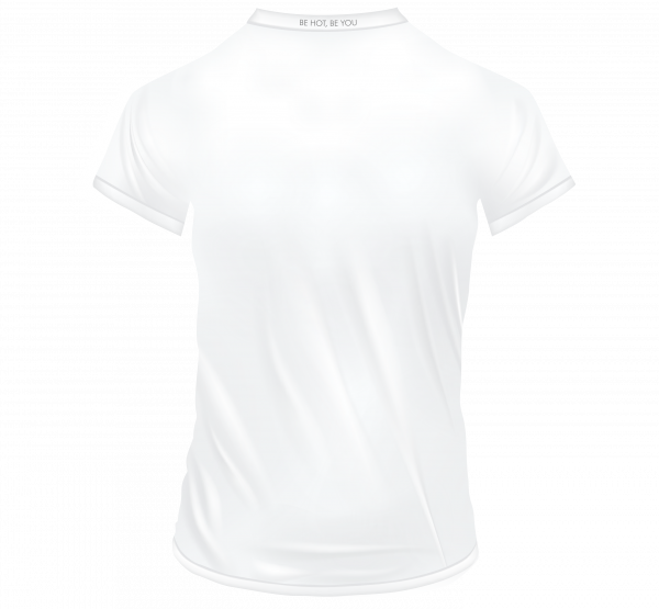 Dos du t-shirt the FIT WHITER de la marque BE HOT, qui est un t-shirt ajusté, en bambou de couleur noir.